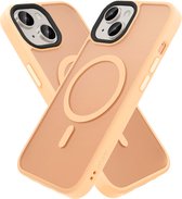 IYUPP Bumper geschikt voor iPhone 13 Hoesje Oranje - Geschikt voor MagSafe - Shockproof