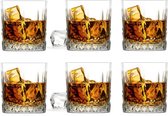 Glasmark Whiskeyglazen - 6x - Diamond - 280 ml - glas - waterglazen