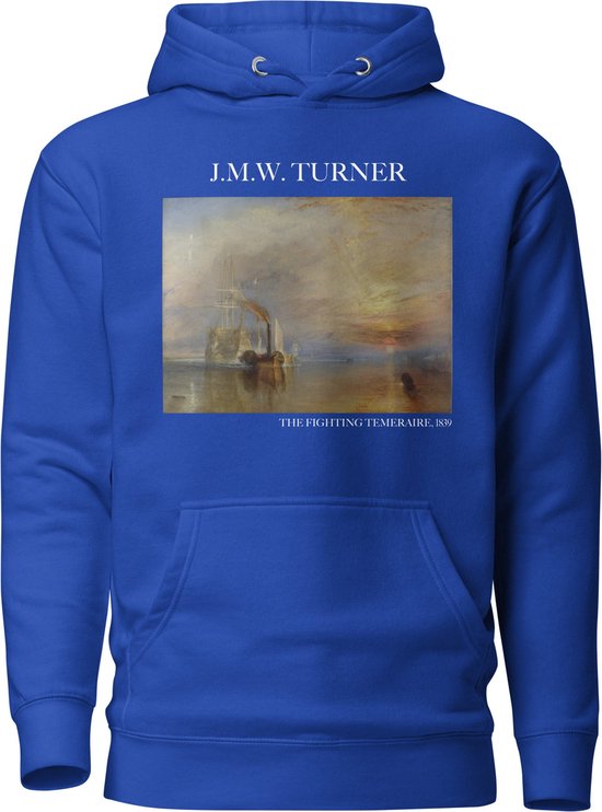 J.M.W. Turner 'De vechtende Temeraire' ("The Fighting Temeraire") Beroemd Schilderij Hoodie | Unisex Premium Kunst Hoodie | Team Royal | L