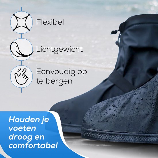 Overschoenen Waterdicht - Regenschoenen Fiets - Schoenhoesjes - Zwart - Maat 46-48 — afbeelding 3