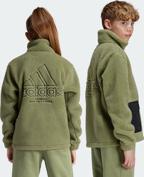 adidas Sportswear Fleece Jack - Kinderen - Groen- 152