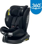 Ding Aiden Autostoel - Zwart - 360° Draaibare Isofix Autostoel - i-Size - Vanaf 40 tot 150cm - 0 tot 12 jaar
