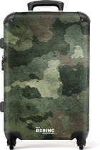 NoBoringSuitcases.com® - Grande valise Vert camouflage - Motif - Bagage - Valise de voyage - Valise chariot - Valises 67cm