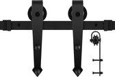 Schuifdeursysteem - Zwart - Staal verzinkt - Ten Hulscher - GPF0504.61 Nuoli zwart 300 cm (2 x 150 cm schuifdeurrail)