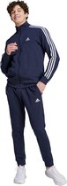 adidas Sportswear Basic 3-Stripes Fleece Trainingspak - Heren - Blauw- L