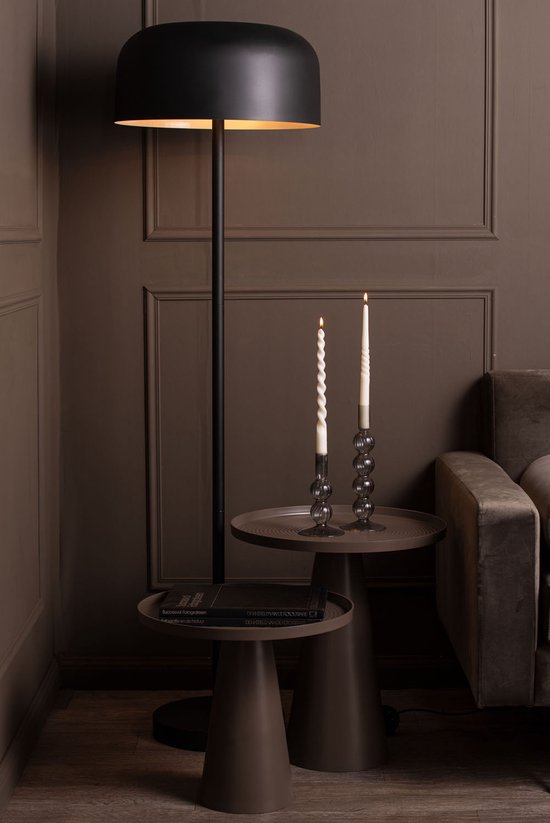 Leitmotiv Vloerlamp Capa - Metaal Mat Zwart - Ø42x150cm - Modern - Staande lampen voor Woonkamer - Slaapkamer