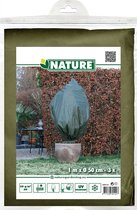 Nature plantenhoes met trekkoord - 3x stuks - H100 x D50 cm - groen - anti-vorst beschermhoes