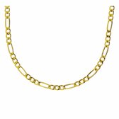 Gouden Figaro Ketting 4.0 mm 50 cm 14 karaats