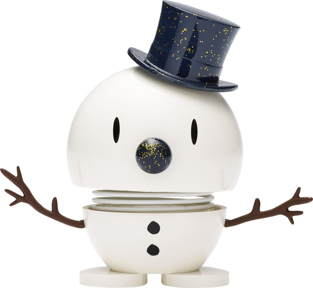 Hoptimist Sneeuwpop Decoratie - S - Wit/Blauw - Kerstdecoratie & Kerstversiering voor Woonkamer of Kantoor - Leuk Kerstcadeau Idee voor Familie, Vrienden en Kinderen