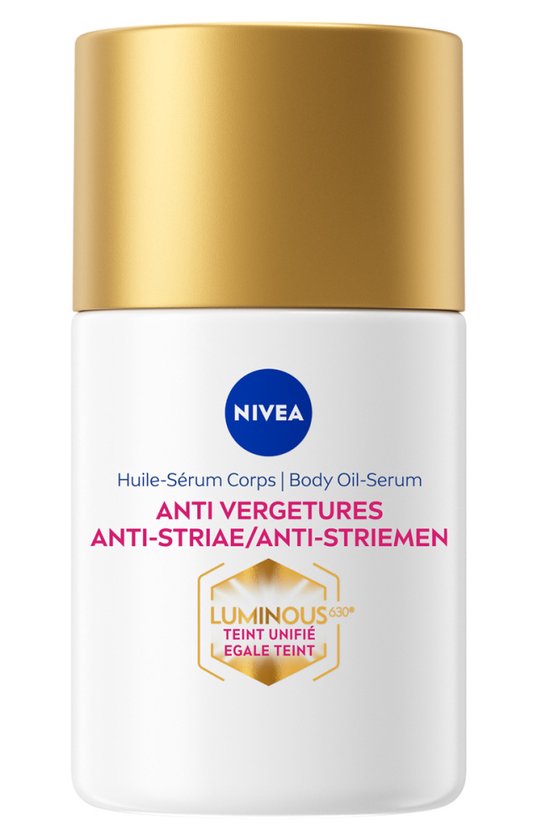 Foto: Nivea luminous630 anti striae lichaams body olie serum serum voor striemen en hydratatie body oil huidolie voor alle huidtypes 100ml