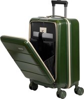 LUCCETI - Handbagage trolley 35 L - Spinner wielen - Handbagage koffer - Lichtgewicht Trolley - Dubbel TSA Slot - Handig voorvak koffer handbagage - 55 cm - PURE OLIVE