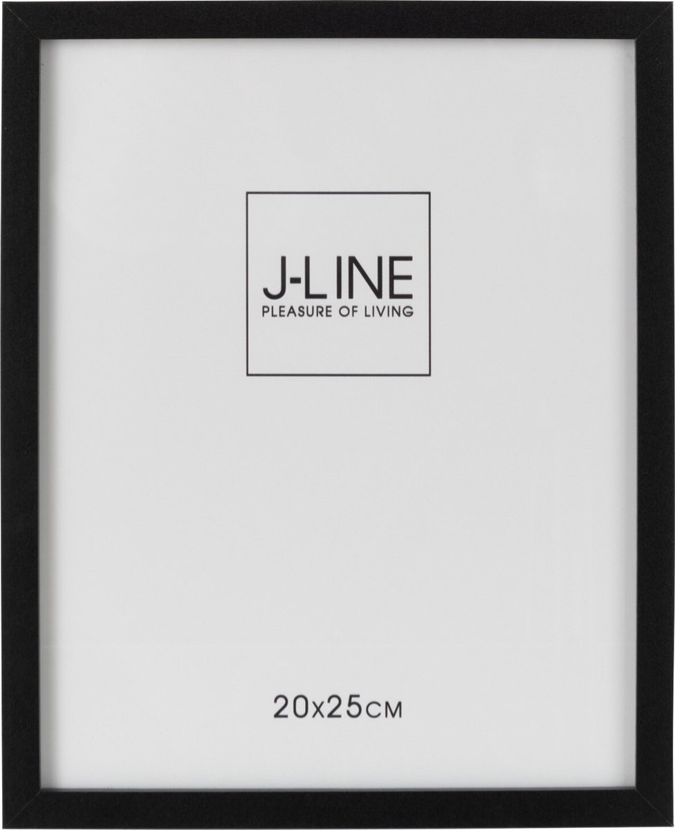 J-Line fotolijst Basic - hout - zwart - medium - 2 stuks
