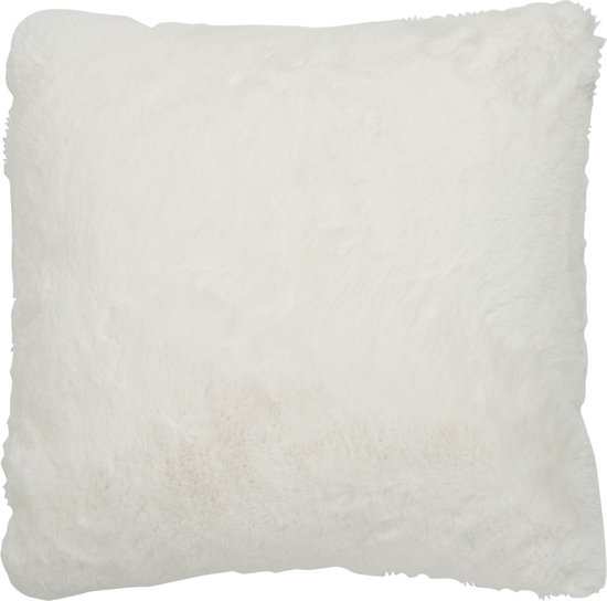 J-Line coussin Cutie - polyester - blanc - 45 x 45 cm