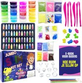 XXL Slijm set - Slijm Maken voor Kinderen - Slijm pakket 128+ Stuks - Glow In The Dark - Slime - Speelgoed voor Kinderen - Incl. hulpboek