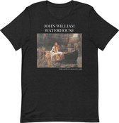 John William Waterhouse 'De Vrouw van Shalott' ("The Lady of Shalott") Beroemd Schilderij T-Shirt | Unisex Klassiek Kunst T-shirt | Zwart Heather | XL