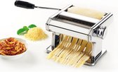 Bol.com 3-in-1 pastamachinemaker roestvrij staal tafelklem zilver 35 x 19 x 135 cm met 2 populaire zoekwoorden pasta roller aanbieding