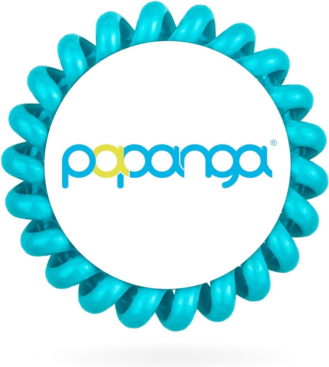 Papanga - Haarelastiek Big - Zwembad Blauw Spiral Hair Tie - Stevige Grip