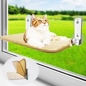 Raamligplaats voor katten met stabiele zuignappen - Belast tot 25 kg - Grijs - 47 x 30 cm cat window perch