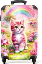 NoBoringSuitcases.com® - Kinderkoffer kitten - Koffer meisje - 55x35x25