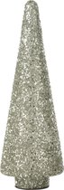 J-Line kerstboom Glitter - glas - zilver - large