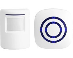 Draadloze Entreemelder - Doorgangsmelder - Winkelbel - Toegangsmelder - YF-0256 - Inclusief 3 AAA Batterijen - Wit
