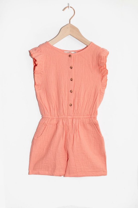 Sissy-Boy - Koraal roze playsuit met ruffles