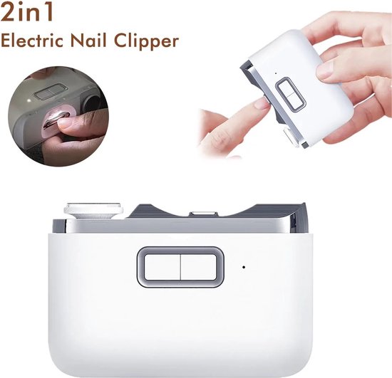 Clixify Nageltang en Nagelvijl 2 in 1 - Automatisch nagelknipper - Elektrisch met LED - Nagelschaar - Nagelknipper hond kat - Nagelknippers - Nageltang voor harde teennagels - Nagelknipper teennagel - Nagelknipper set - Nagel knipper