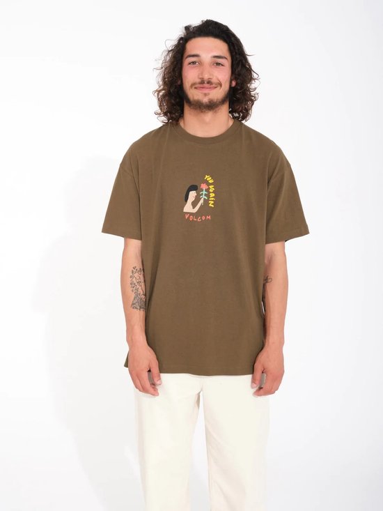 Volcom Featured Artist Arthur Longo 1 Loose Short Sleeve T-shirt - Dark Earth
