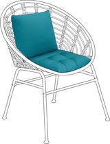 Coussin de siège de chaise de jardin avec coussin de dossier – Coussin de chaise touffeté – Coussins de chaise de jardin d'extérieur – Coussin de chaise de jardin – Coussins d'assise de siège pour chaise de jardin – Coussins de jardin doux