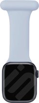 Strap-it Verpleegkundige band - Geschikt voor Apple Watch bandje - Series 1/2/3/4/5/6/7/8/9/SE - Lichtblauw - Siliconen verpleegkundige band - iWatch bandje voor maat: 38 mm 40 mm 41 mm