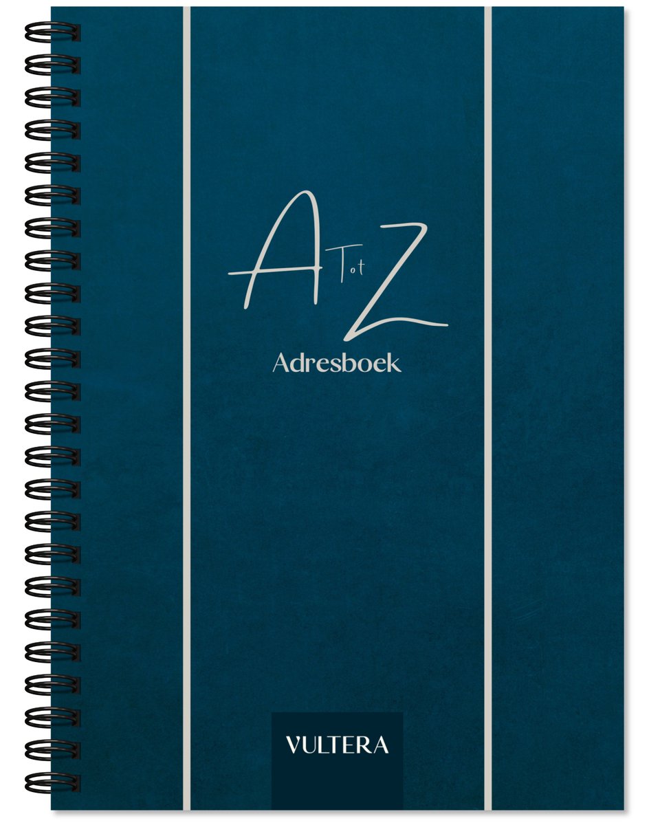 Vultera Adresboek A tot Z - Adresboekje - Adresboekje met alfabet - Telefoonboekje