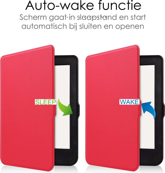 Étui adapté pour Kobo Nia Cover Bookcase Cover Sleep Cover avec protecteur d'écran - Rouge