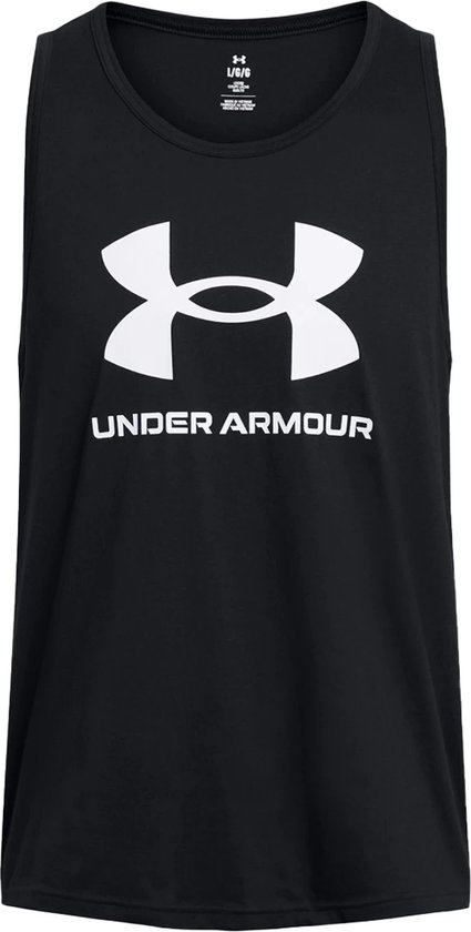 Under armour sportstyle logo tanktop in de kleur zwart.
