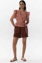 Sissy-Boy - Bruine high waist poplin shorts