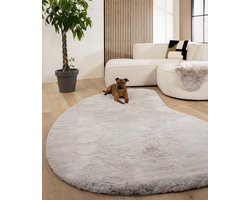 Fluffy vloerkleed organisch - Comfy Plus lichtgrijs 230x352