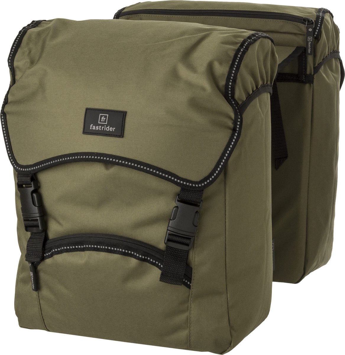 Fastrider Unibag Traffic - Dubbele Fietstas - Inclusief Regenhoes - Waterafstotend - 28 liter - Groen