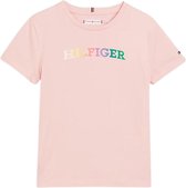 Tommy Hilfiger MONOTYPE TEE S/S Meisjes T-shirt - Pink - Maat 14