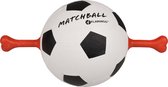 Hondenspeelgoed matchball voetbal - Zwart - 19 cm