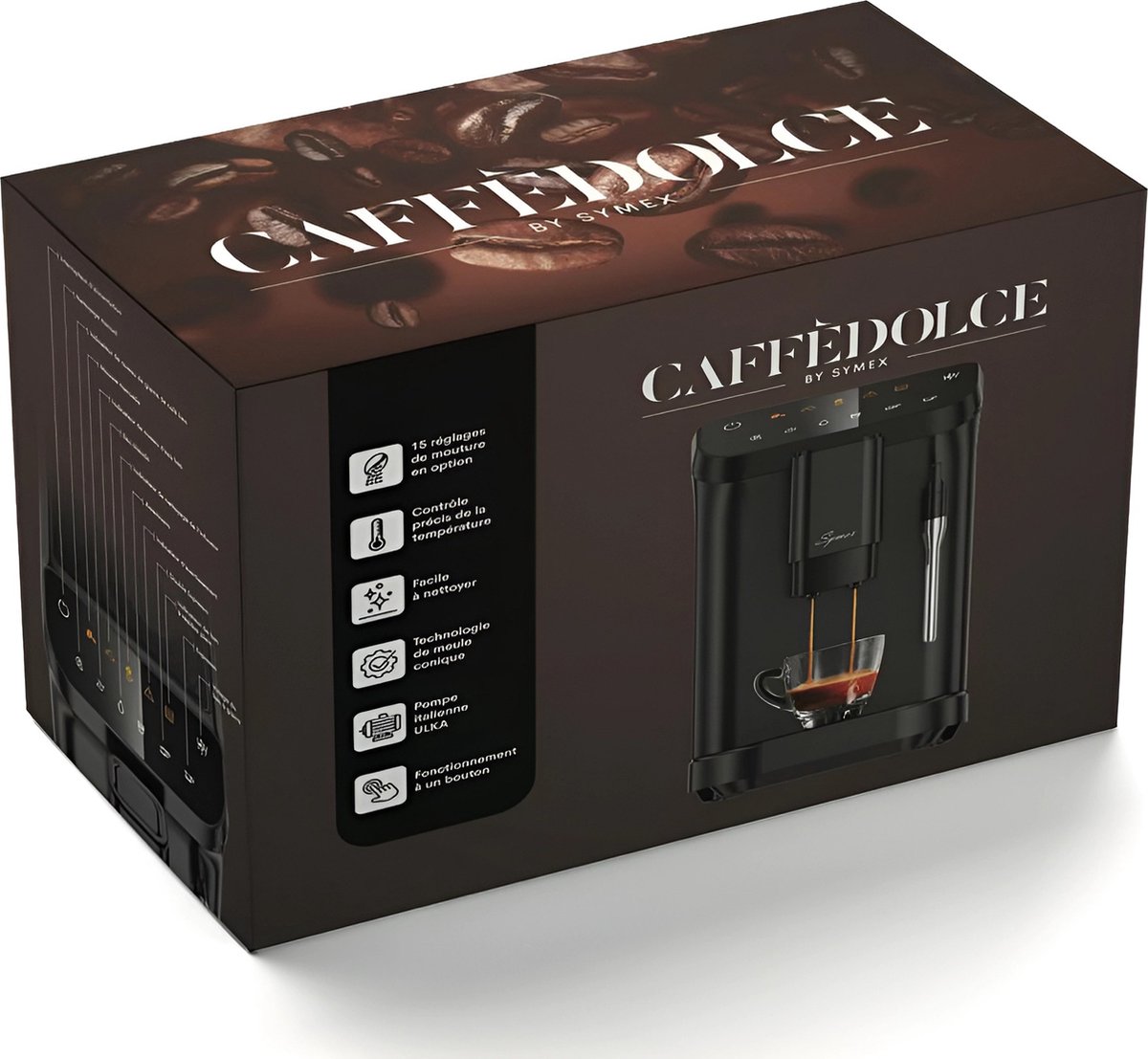 Afbeelding 2 van Symex Caffèdolce - Volautomatische Koffiemachine met Bonen - Hoogwaardige Espresso