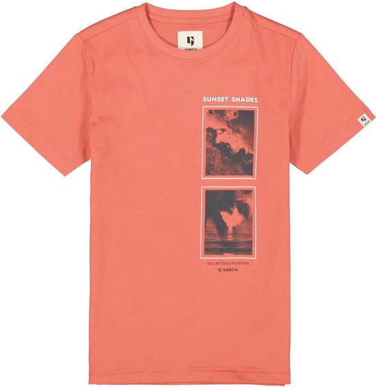 Garcia Jongen-T-shirt--1438-dusty ceda-Maat 128/134