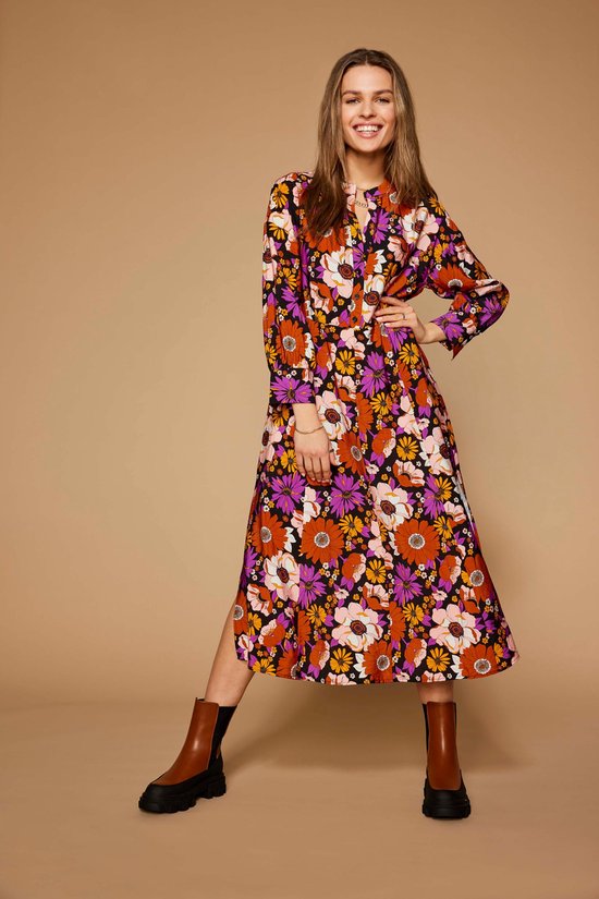 Bloemen jurk lange mouwen hotsell