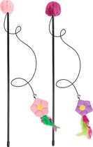 Flamingo - Kattenspeelgoed Tangler Happy Flower - Paars - 53 x 9 x 4 cm