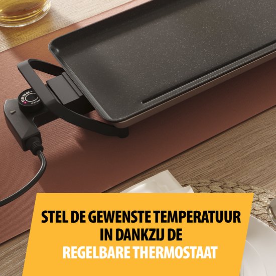 Tristar Bakplaat - BP-2670 - 1800W - Gourmet, Grillplaat XXL 100x23cm - 10-12 personen