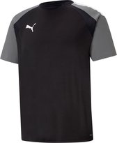 Puma Teampacer Shirt Korte Mouw Kinderen - Zwart / Grijs | Maat: 116