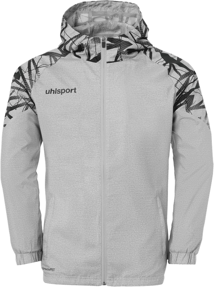 Uhlsport Goal 25 Sweater Met Kap Heren - Donkergrijs Gemeleerd / Zwart | Maat: L