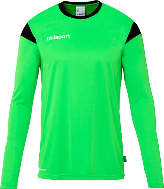 Uhlsport Squad 27 Voetbalshirt Lange Mouw Kinderen - Fluo Groen / Zwart | Maat: 152