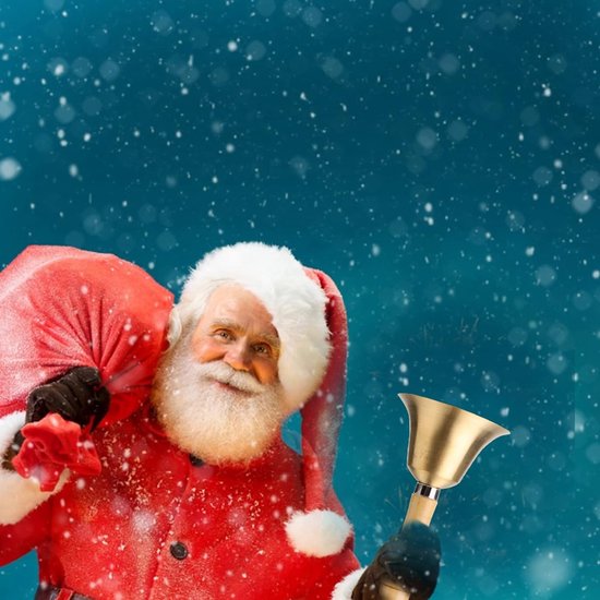 Clochette à main Classique - Métal - Gongs - Son fort - Cloche de navire - Cloche de table - Cloche du Père Noël - Cloche d'école en acier inoxydable - Cloche de table - Clochette à main Goud Classique - Métal - Gongs - 8 cm