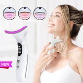 Appareil de rajeunissement de la peau électrique - Appareil de massage du visage - Nouveau modèle 2024 - Soins de la peau - Nettoyant pour le visage - Contre les rides, l'acné et les ridules - Thérapie LED - Massage - Rechargeable par USB - Wit