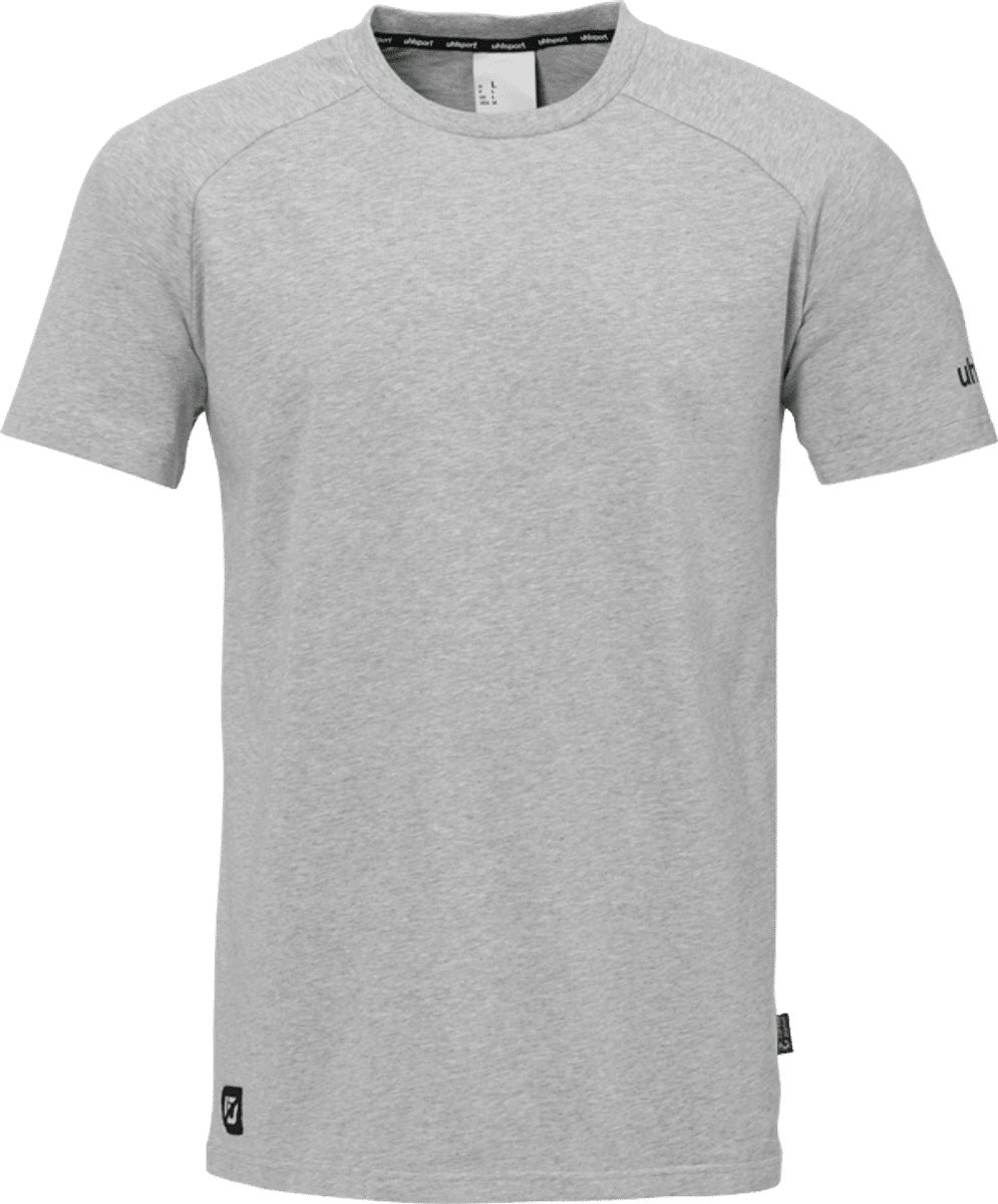 Uhlsport Id T-Shirt Heren - Donkergrijs Gemeleerd / Zwart | Maat: L