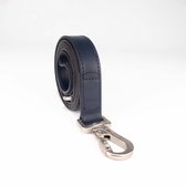 Luxe Halsband riem voor Honden - Echt Leer / Leder 2cm x1 10 cm Marineblauw